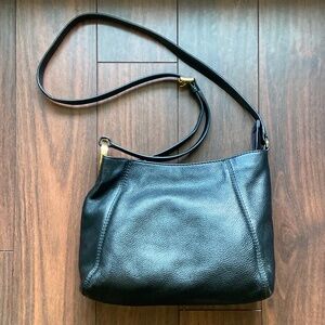 Michael Kors Black Pebble Leather Shoulder Crossbody Bag